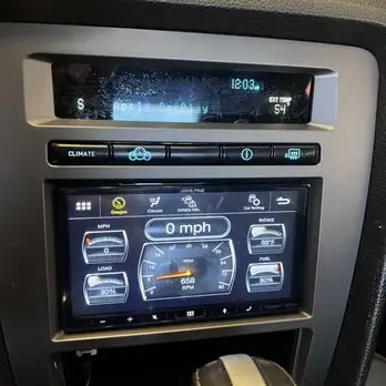 Alpine touchscreen receiver installed in a dash